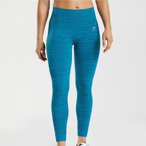 Gymshark Adapt Marl Seamless Leggings SizeXS Atlantic Blue/Shark Blue NWT in pkg